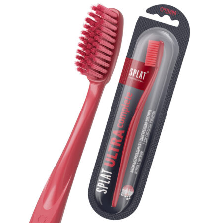 Зубная щётка SPLAT® Professional ULTRA COMPLETE тонкая щетина, средняя жесткость, коралловая