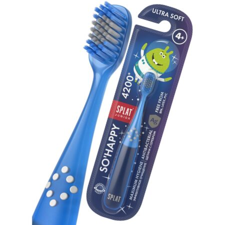 Детская зубная щётка ультрамягкая щетина SPLAT® JUNIOR ULTRA 4200 от 4 лет, голубая