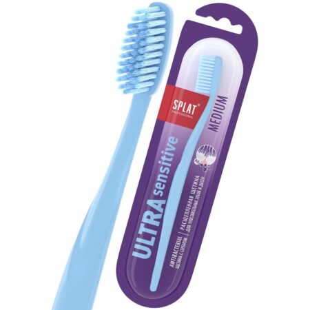 Зубная щётка SPLAT® Professional ULTRA SENSITIVE ультратонкая щетина, средняя жесткость, голубая
