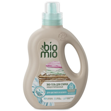 Эко концентрат для стирки BioMio® Colors&Whites, универсальный, без запаха, 900 мл