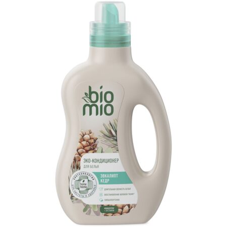 Экологичный кондиционер для белья BioMio® BIO-SOFT, эвкалипт-кедр, 800 мл